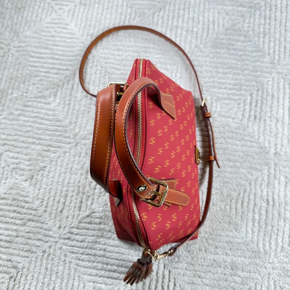 Dooney & Bourke Satchel Bag Women's Gretta Small Audrey Red Monogram Crossbody